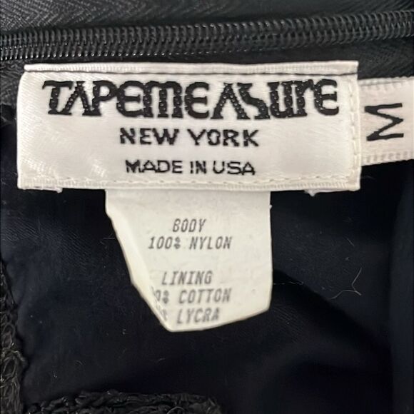 Tapemeasure Spaghetti Strap Elegant Black Lace Dress VTG Made in USA SZ M - Picture 8 of 9